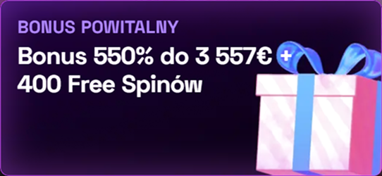 Bonus Lussurio 550% do 3 557 € z prezentem